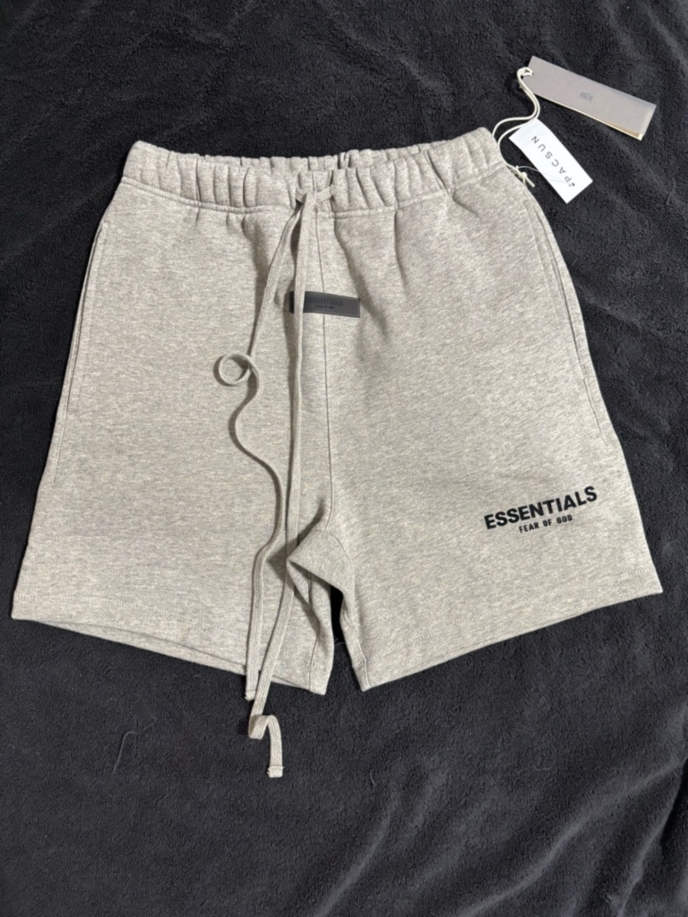 Essentials Men's Heather Gray Logo Athletic Shorts